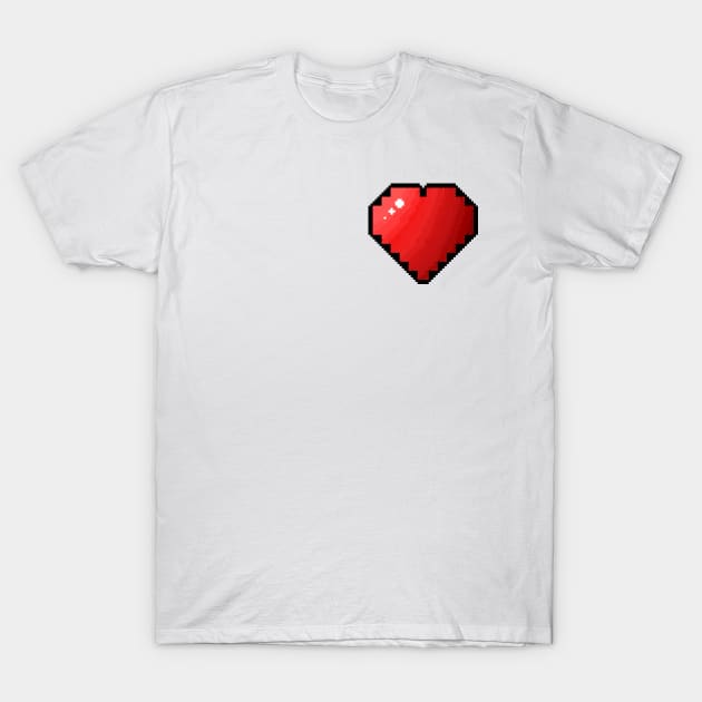 Pixel - Heart T-Shirt by ForsakenSky